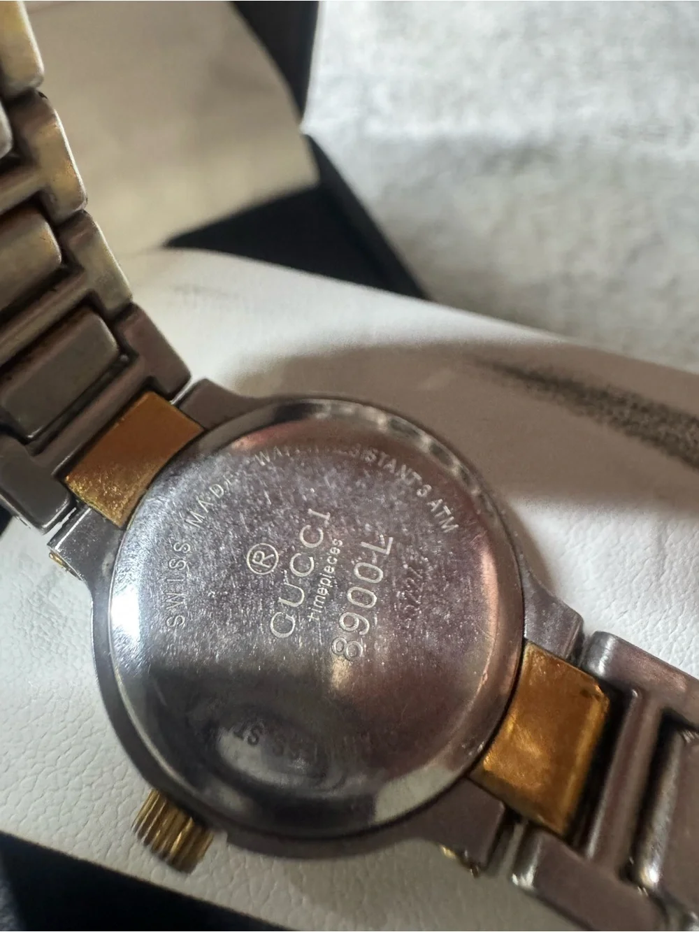 #160 Gucci Gold and Silver Two-Tone Round Dial Women's Watch